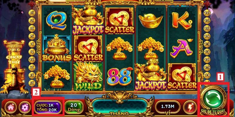 Quay thưởng hấp dẫn với game long châu may mắn